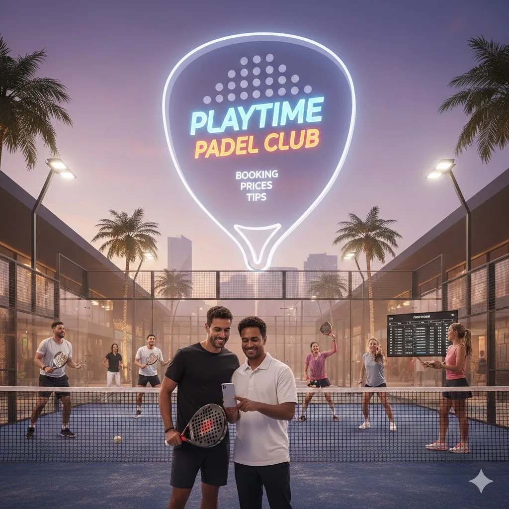 Modern digital booking kiosk inside Playtime Padel Club London showing prices and court availability for players.