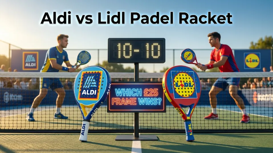 Is an Aldi vs Lidl padel racket worth your £25? We compare Crivit and Crane specs, durability, and performance to find the UK's best budget beginner buy.