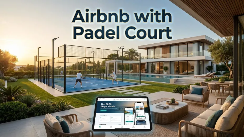 Tired of 60-minute limits? Secure an airbnb with padel court for unlimited sets. Explore top villas in the UK, Spain, and Portugal with pro facilities.