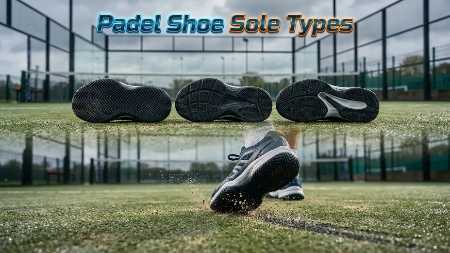 Slipping on court? Our guide to Padel shoe sole types covers Herringbone, Omni, and Hybrid outsoles tailored for British weather and Mondo turf conditions.