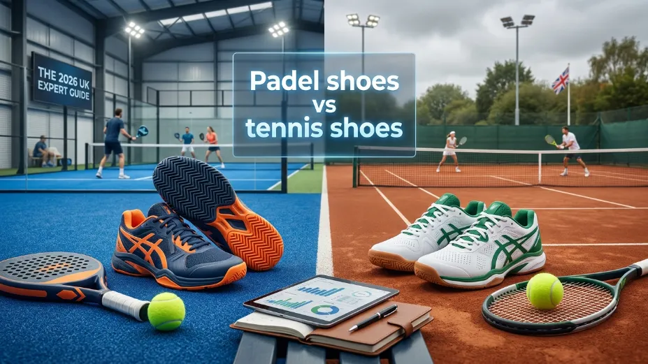 Padel shoes vs tennis shoes: Don’t gamble with your ankles! Discover the technical differences, LTA guidelines, and the best 2026 gear for UK Mondo courts