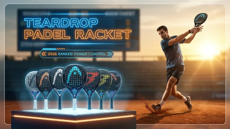 Stop compromising on court. Find the best teardrop padel rackets tested for UK weather. Expert analysis on balance, weight, and 2026’s leading tech.
