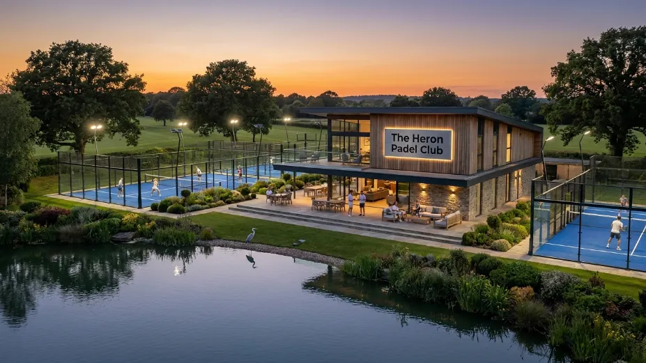 Discover the heron padel club in Brentwood. Elite coaching by UK #1 Frankie Langan, panoramic covered courts, and premium clubhouse facilities. Book now!"