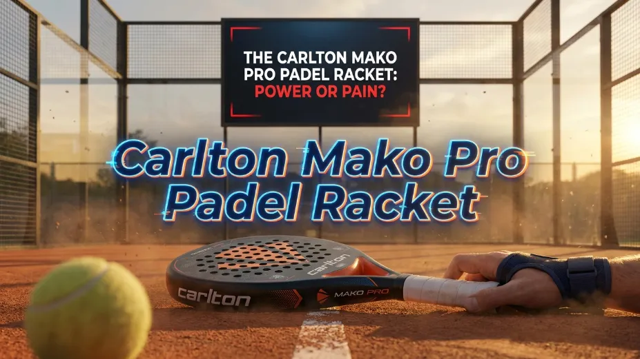 Want elite 3K carbon under £90? We test the carlton mako pro padel racket to reveal how its head-heavy teardrop frame performs on UK courts. Read now!