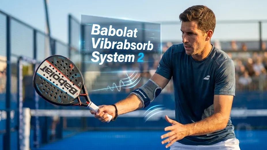 Managing tennis elbow on damp UK courts? Discover how the Babolat Vibrabsorb System 2 filters structural shock waves to protect your arm today.