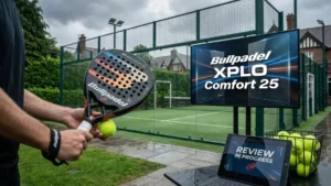 Looking for arm-friendly power on damp UK courts? Read our in-depth Bullpadel XPLO Comfort 25 review to see if this hybrid diamond lives up to the hype.