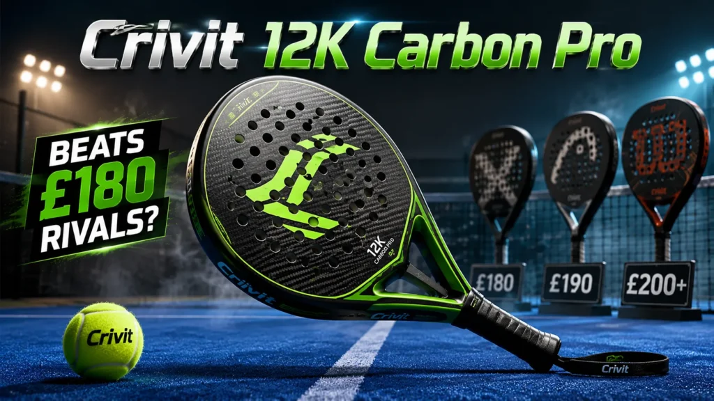 Can a £59.99 racquet deliver elite power? We test the Crivit 12K Carbon Pro on damp UK courts to reveal specs, sweet spot & value.